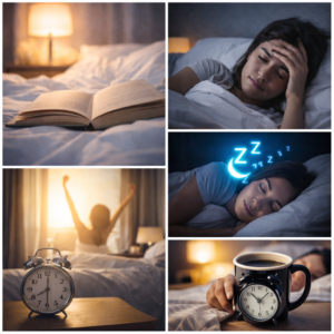 Healthy sleep habits and peaceful night rest