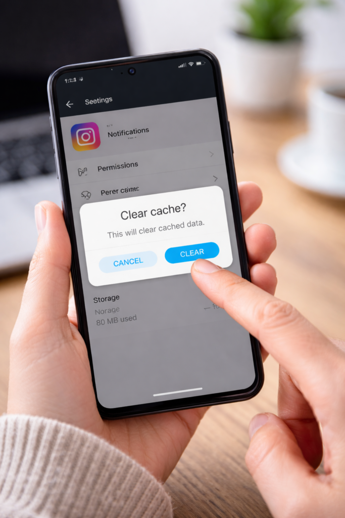 Smartphone showing app error and loading problem after update