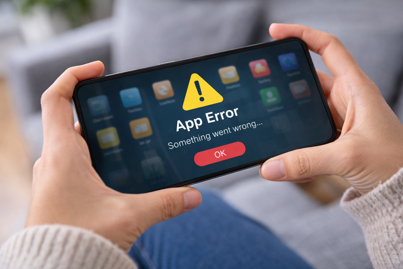 User clearing app cache to fix mobile application issues
